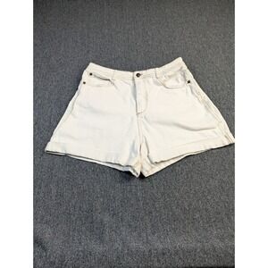Kiabi Eco-Conception Womens Off White Denim Cuffed Shorts‎ High Rise US 32